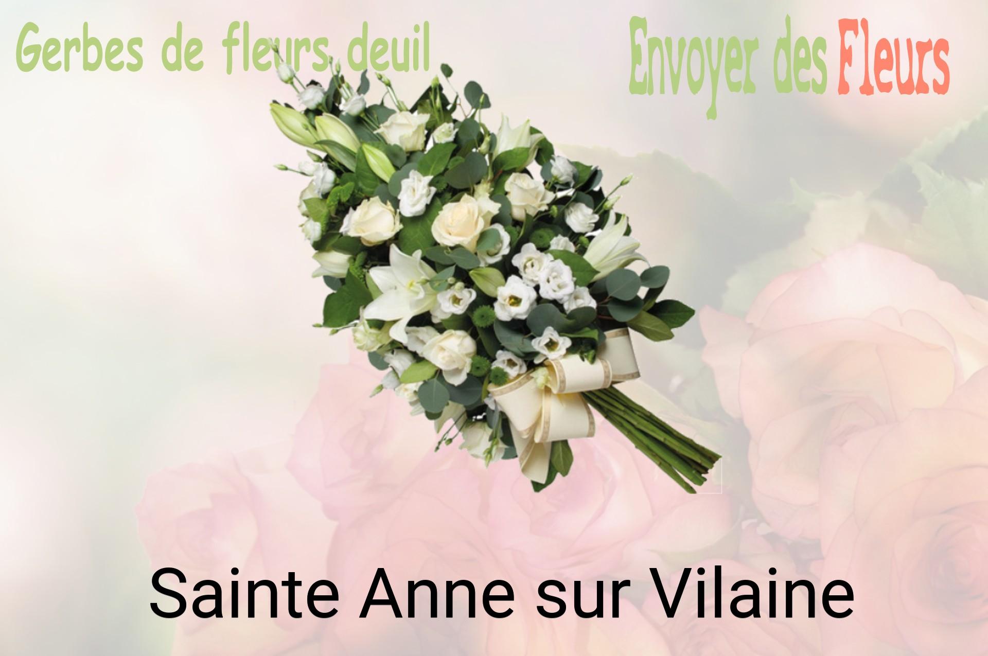Gerbe de fleurs de deuil livrée à Sainte-Anne-sur-Vilaine